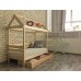 Детская деревянная кровать домик